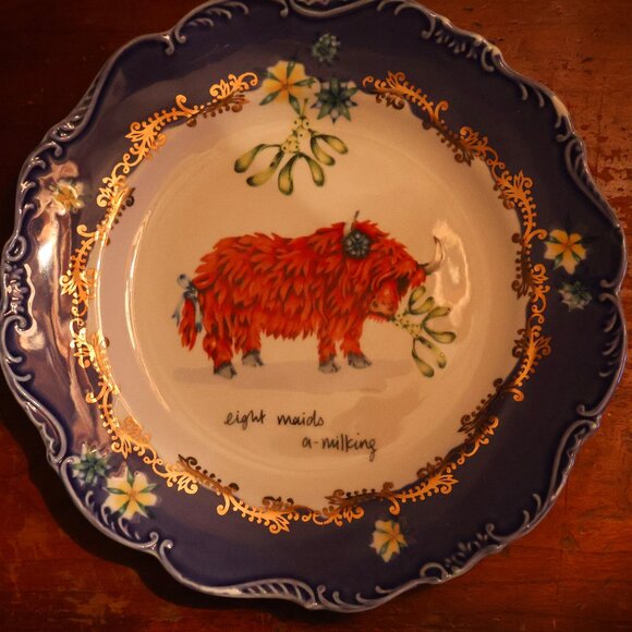 Brand New Anthropologie Maids Milking #8 Lou Rota Plate Dessert Salad - Picture 1 of 3